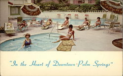 Pation Manor, "In the Heart of Downtown" Palm Springs, CA Postcard Postcard