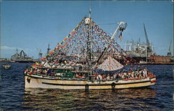 A Parading Fishing Boat Postcard