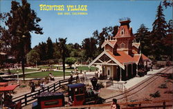 Frontier Village Railroad Station Postcard