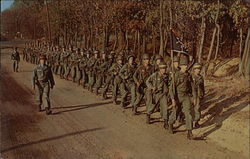 Recruits Training March Postcard