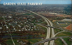 Aerial View of New Jersey's Garden State Parkway Postcard Postcard