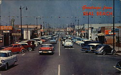 Looking North on Main Street from Ocean Avenue Postcard