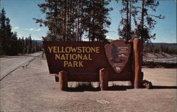 Entrance to Park Yellowstone National Park Postcard Postcard