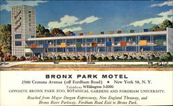 Bronx Park Motel Postcard