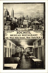 Xochitl Mexican Restaurant New York, NY Postcard Postcard