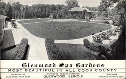 Glenwood Spa Gardens - Most Beautiful in all Cook County Postcard