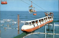 Monorail Ride from Boardwalk to the Ocean Postcard