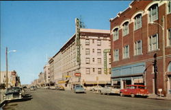 Looking Up Sixteenth Street (U.S. 30) Cheyenne, WY Postcard Postcard