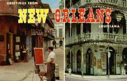 Greetings From New Orleans Postcard