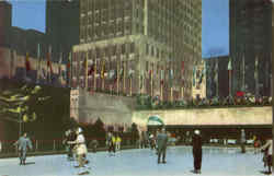 Skating Rink, Rockfeller Center New York City, NY Postcard Postcard