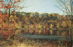 Autumn Scene On Little Silver Lake Postcard