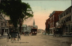 Main Street Plymouth, MA Postcard Postcard