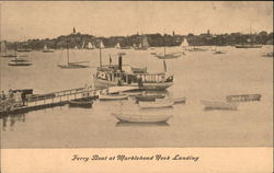 Ferry Boat at Marblehead Neck Landing Postcard