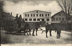 The Old Coach Sleigh as still used Barre, MA Postcard Postcard