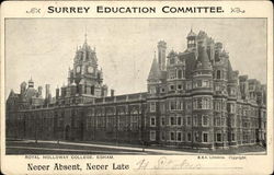 Surrey Education Committee, Royal Holloway College, Egham England Postcard Postcard