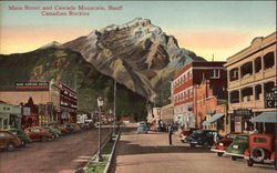 Main Street and Cascade Mountain Postcard