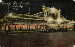 Young's Pier at Night Postcard