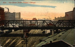 Van Buren Street Viaduct Chicago, IL Postcard Postcard