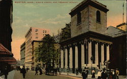 King's Chapel and Tremont Street Postcard