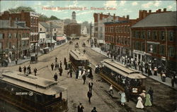 Franklin Square looking East Norwich, CT Postcard Postcard