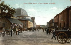 Union Stock Yards, Horse Market Postcard