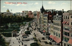 Tremont Street Boston, MA Postcard Postcard