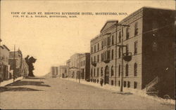 View of Main Street, showing Riverside Hotel Postcard