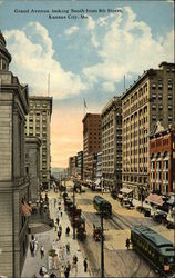 Grand Avenue Looking South from 8th Street Kansas City, MO Postcard Postcard