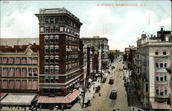 Aerial View of G Street Postcard