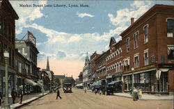 Market Street from Liberty Lynn, MA Postcard Postcard