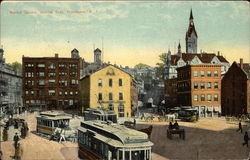 Market Square looking East Providence, RI Postcard Postcard