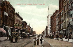 Adams Street, Looking North Peoria, IL Postcard Postcard