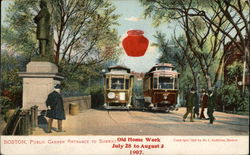 Public Garden Entrance to Subway Old Home Week, July 28 to Aug. 2, 1907 Boston, MA Postcard Postcard