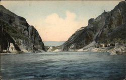 High Water at Roosevelt Dam Site Postcard