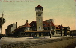 Grand Trunk RR Station Postcard