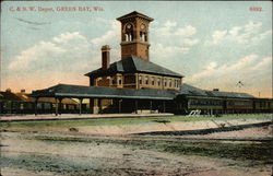 C & NW Depot Postcard