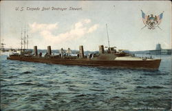 US Torpedo Boat Destroyer Stewart Postcard