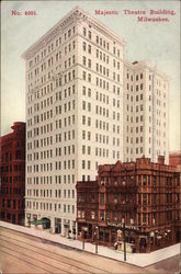 Majestic Theatre Building Milwaukee, WI Postcard Postcard