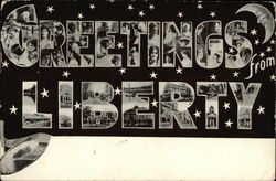 Greetings from Liberty New York Postcard Postcard