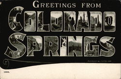 Greetings from Colorado Springs Postcard Postcard