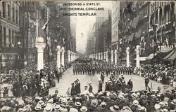 Jackson Bd. & State St. - 31st Triennial Conclave, Knights Templar Chicago, IL Postcard Postcard