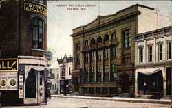 Armory and Public Library Postcard