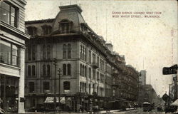 Grand Avenue looking West from West Water Street Postcard