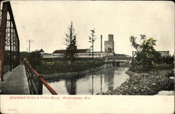 Wisconsin River & Paper Mills Rhinelander, WI Postcard Postcard