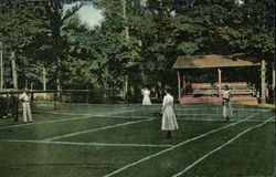 Government Park, Whittingdon Avenue - Playing Tennis Postcard