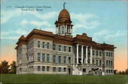 Cascade County Court House Great Falls, MT Postcard Postcard