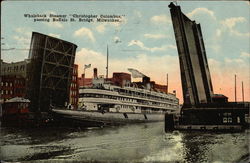 Whaleback Steamer "Christopher Columbus" Postcard