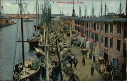 T Wharf Boston, MA Postcard Postcard