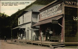 Sam Watts & Co.'s Dry Goods Store Watt's Drug Company Coal Creek, TN Postcard Postcard