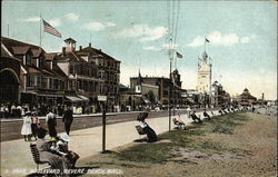 Boulevard View Revere Beach, MA Postcard Postcard